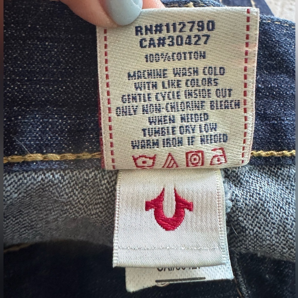 Authentic True Religion Jeans size 36 blue indigo made USA - Picture 9 of 11